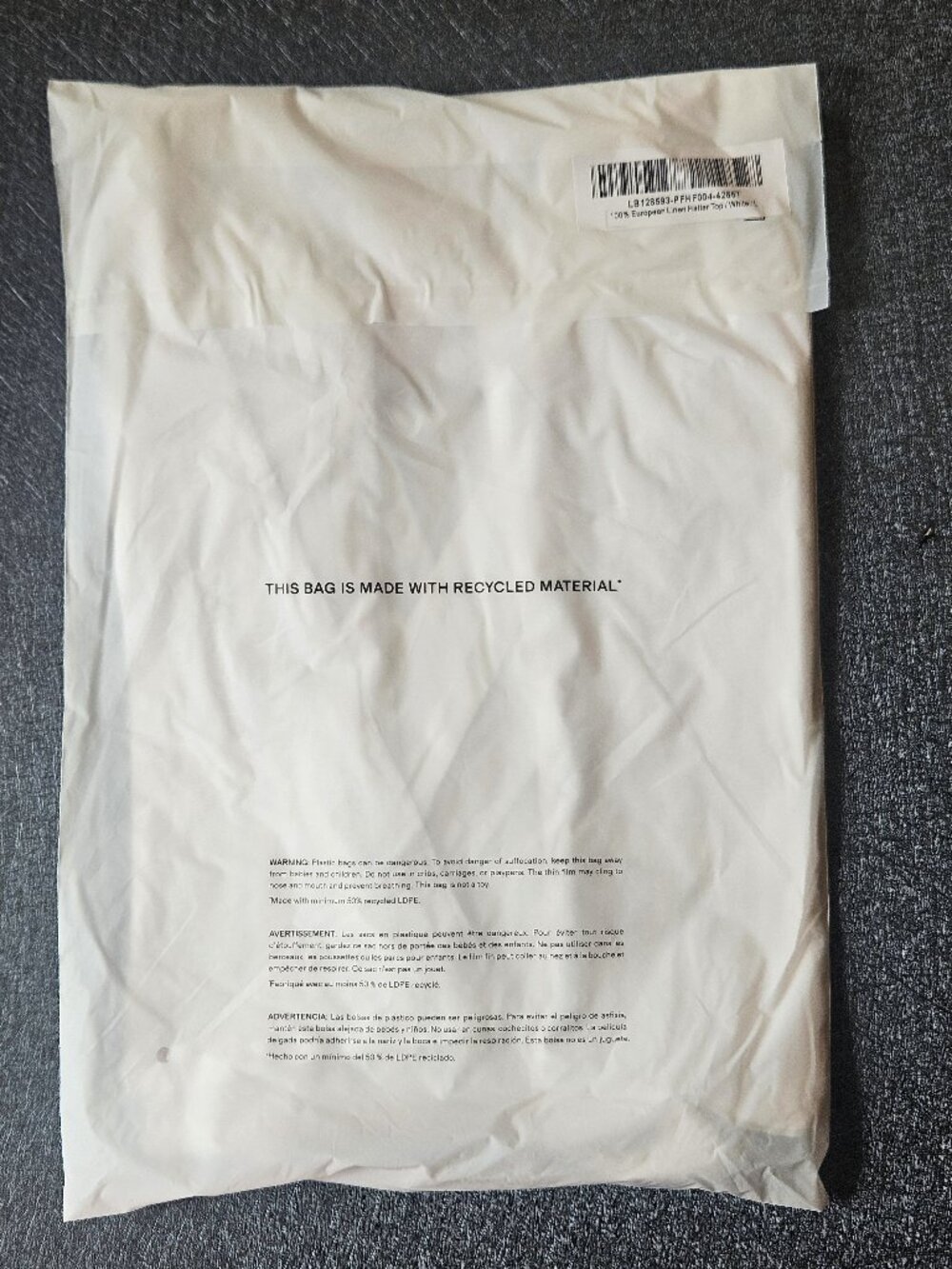 100% European Linen Halter Top in White - Picture 5 of 10